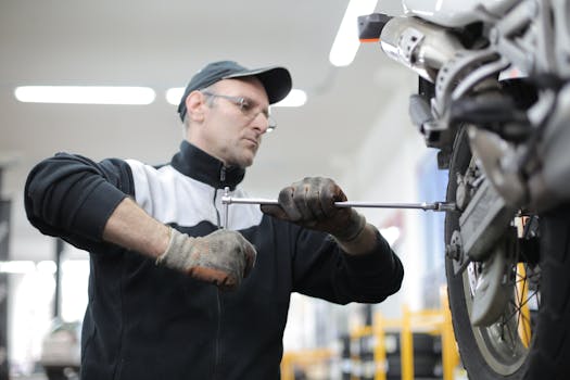 plumbing technician in workshop